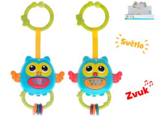Obrázek z Chrastítko sovička na baterie, světlo a zvuk 12cm, 2dr 12m+ (6) 
